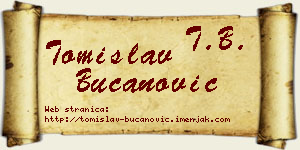 Tomislav Bučanović vizit kartica